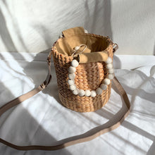 Load image into Gallery viewer, Round bag with microfibre leather strap