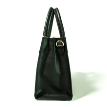 Load image into Gallery viewer, Thara Black Microfiber Leather Tote