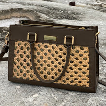 Load image into Gallery viewer, Thara Burgundy Microfiber Leather Tote