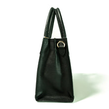 Load image into Gallery viewer, Thara Black Microfiber Leather Tote

